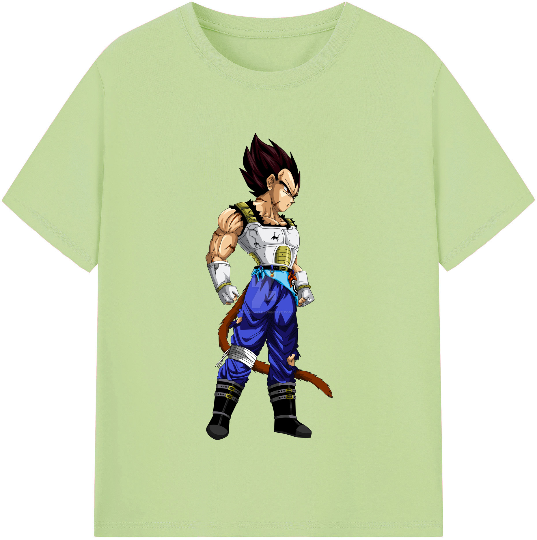 （画像用） ドラゴンボール ベジータ四世（Bejīta Yonsei）DRAGON BALL Vegeta IV 綿100％半袖Tシャツ（フロントプリント）